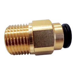 John Guest Straight Male Adaptor 12mm JG Brass Push-On, To 1/2" Male Npt, Suit Suburban/Atwood HWS