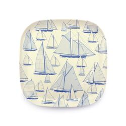 NautiGo Bamboo Plate - 22cm -  'Sail Away'
