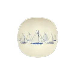 NautiGo Bamboo Cereal Bowl - 15cm - 'Sail Away'