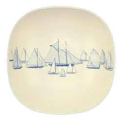 NautiGo Bamboo Salad Bowl - 23cm - 'Sail Away'