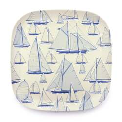 NautiGo Bamboo Plate - 26cm -  'Sail Away'