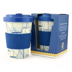 NautiGo Bamboo Travel Mug - 400ml -  'Sail Away'