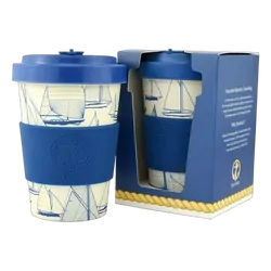 NautiGo Bamboo Travel Mug - 400ml - 'Sail Away'