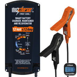 Ozcharge 12V 12A Battery Charger Pro + Lithium