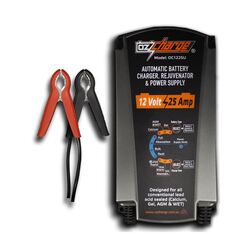 OzCharge 12V 25A Battery Charger, Maintainer & Power Supply