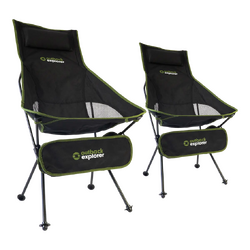 Outback Explorer Deluxe High Back Hiking Chair - Twin Pack