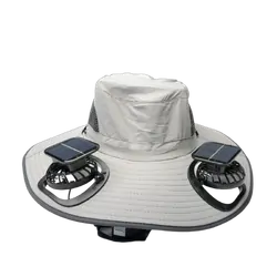 Wide Brim Solar Fan Hat