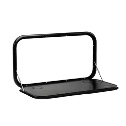 Outback Explorer Caravan Fold-Out Table (Round Edge) Black