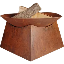 Wildtrak Fire Pit Rustic Sq Base 56.5X56.5X34Cm