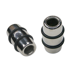 Hookem Stainless Steel Tag Line Return - Weighted And Polished - 2 X H/Duty Rubber Protecting Rings - Pair