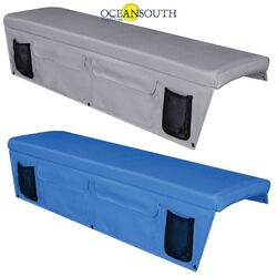 Oceansouth Boat Bench Cushions & Side Pocket - Blue