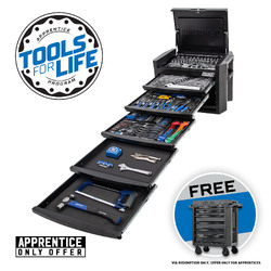 Kincrome Contour® Chest Tool Kit 246 Piece 6 Drawer 29" Black Series