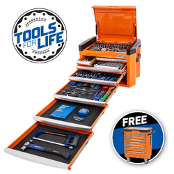 Kincrome Contour Chest Tool Kit 246 Piece 8 Drawer 29" Orange