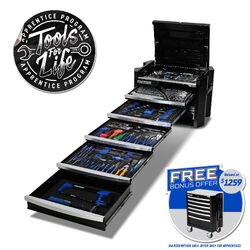 Kincrome CONTOUR Chest Tool Kit 286 Piece 5 Drawer (29") Black