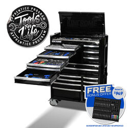 Kincrome CONTOUR Workshop Tool Kit 332 Piece 17 Drawer (42") Black