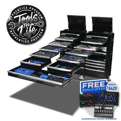 Kincrome CONTOUR Workshop Tool Kit 729 Piece 22 Drawer (60") Black