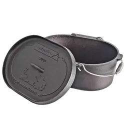 Campfire 10 Quart Oval Cast Iron Camp Oven