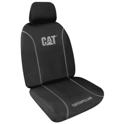 Caterpillar FX Checkerplate Seat Covers Black Front Pair