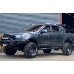 Piak No Loop Bar To Suit Ford Ranger and Everest With Black Recovery Points & Black Under Body Protection