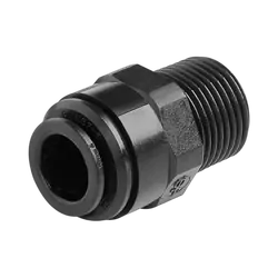 John Guest Series 01 Plastic Straight Male Adaptor, 12mm JG Push-On, 12mm Pipe To 1/2" Male BSP