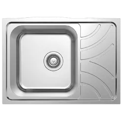 NCE One Piece Square Sink w/ Off-Centre Drain 605mm