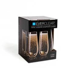 Everclear Tritan 266ml Stemless Champagne Glass - 4 pack