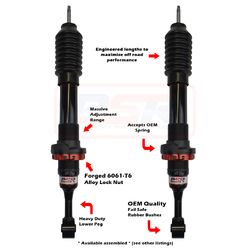 PSR TTG Shock Absorber Mazda BT-50 / Ford Ranger PX PSR TTG Front 2-5" Adjustable Shock Absorber - PAIR