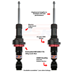 PSR TTG Shock Absorber Ford Ranger PX MK3 08-18 On PSR TTG Front 2-4" Adjustable Shock Absorber (Also Suits MK2 Everest) - PAIR