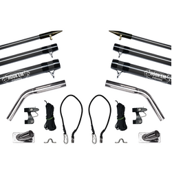 Hookem Outriggers - Carbon Fibre, Fibreglass (Black & White) & Accessories