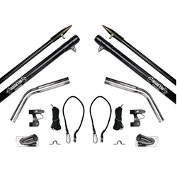 Hookem Outriggers - Black Fibreglass