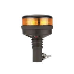 Roadvision LED Beacon Micro Revolver Series 10-30V Amber DIN Pole Mount 32SMD LEDs 28W 10 Function SAE Class 1 90x135mm