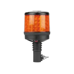Roadvision LED Beacon Micro Dual Stack Series 10-30V Amber DIN Pole Mount 64SMD LEDs 43W 10 Function SAE Class 1 90x165mm