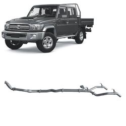 Redback Exhaust to Suit Toyota Landcruiser 79 Series Double Cab 2012-2016 Twin Systems VDJ79R 4.5 Litre