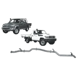 Redback Exhaust to Suit Toyota Landcruiser 79 Series Double Cab Ute 10/2016 Onwards 1VD-FTV 4.5 Litre