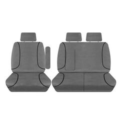 Tuff Terrain Canvas Grey Seat Covers to Suit Ford Transit VO Van Crew Cab Dual C