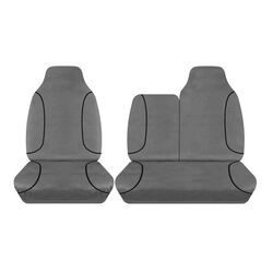Tuff Terrain Canvas Grey Seat Cover to Suit Toyota HiAce LWB SLWB Van Bucket & 3/4 Bench 05-14 FRONT