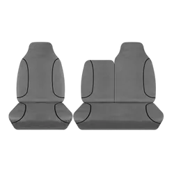 Tuff Terrain Canvas Grey Seat Cover to Suit Toyota HiAce LWB SLWB Van Bucket & 3/4 Bench 05-14 FRONT