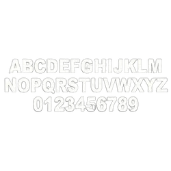 Rego Numbers 6.5" White