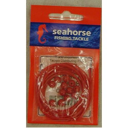 Seahorse Red Plastic & Beads 10