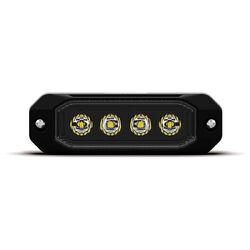 Roadvision LED Strobe Module White 10-30V 12W 10 Flash Pattern 4 LED Synchronizable SAE Cl1
