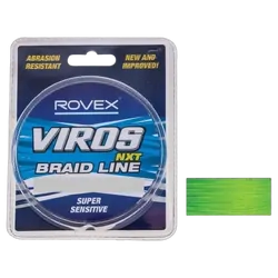 Rovex Viros NXT Braided Fishing Line - Neon Lime 150yd - 300yd