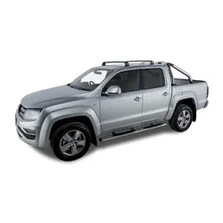 Rhino Rack Vortex Rvp Black 2 Bar Roof Rack For Volkswagen Amarok 2H 4Dr Ute Dual Cab 02/11 On