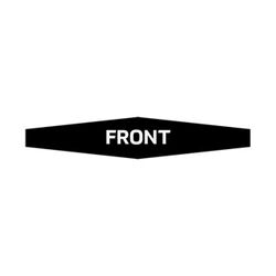 Flow-Rite Actuator Knob Decal Black/White "Front"