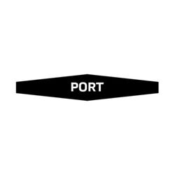Flow-Rite Actuator Knob Decal Black/White "Port"