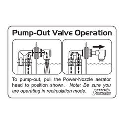 Flow-Rite Pump Out Aerator Operation Label