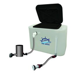 RWB Live Bait Tank, 30 Litre With Flowrite Fittings, No Pump C/W Black Hatch