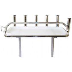 Extra Heavy Duty Large Folding Bait Station Stainless Steel 6 Rod Holders
