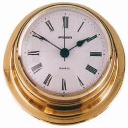 Anvi Brass Plated Clock With Roman Numerals -70mm Dia Face