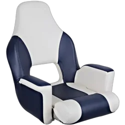 Deluxe Flip-Up Helmsman Seat Blue /Light Grey