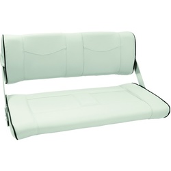 Double Flip-Back Seat - White (Light Grey) With Black Piping